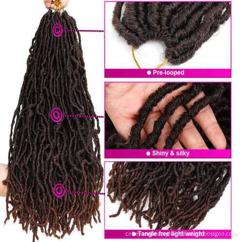 wholesale afro Synthetic soft locs 36 inch Faux Locs Crochet hair Distressed Crochet Nu Faux Locs